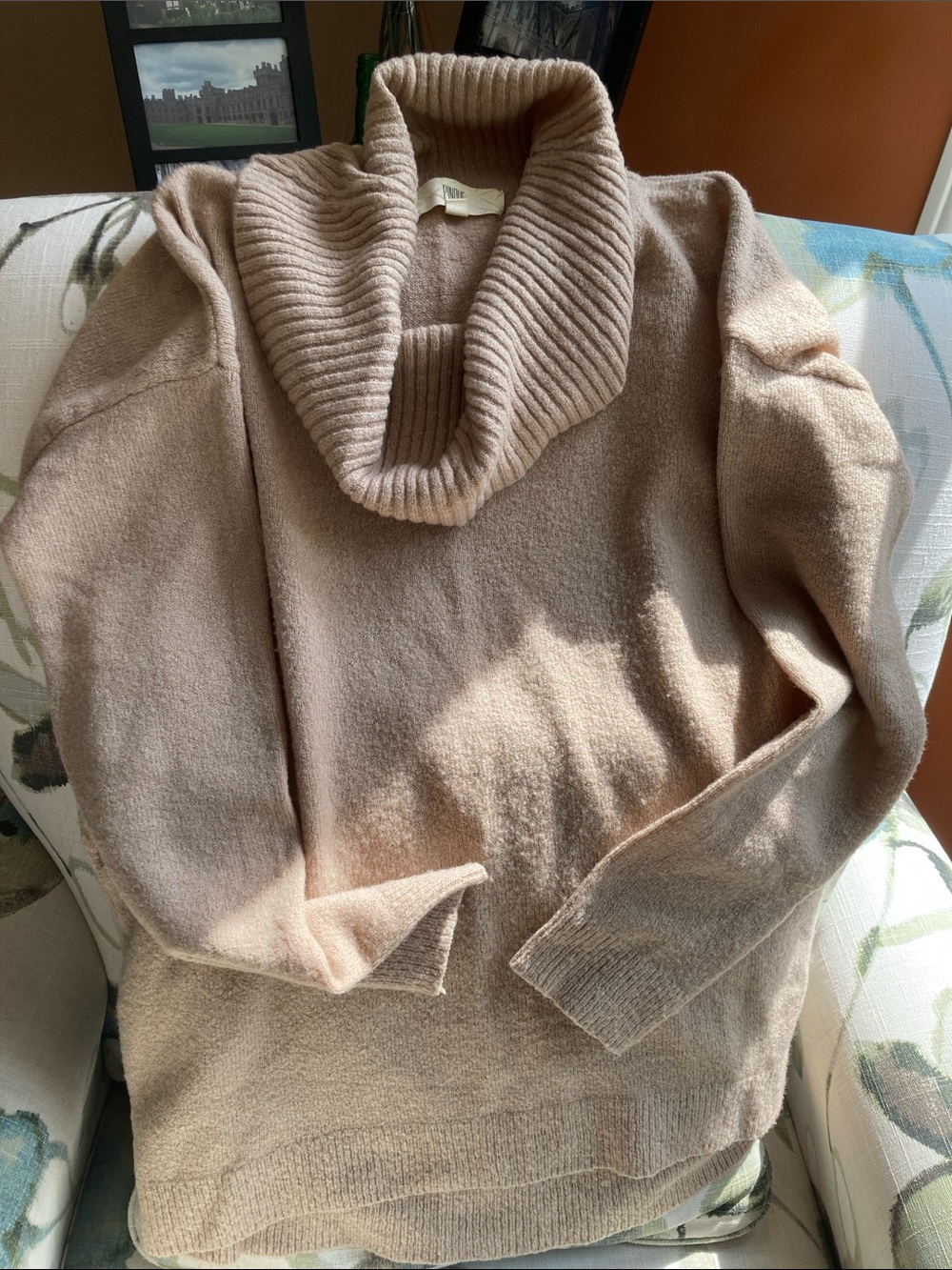 Women's Cozy Cowl Neck Sweater in Taupe